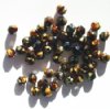 50 6mm Faceted Satin Topaz Tortoise Firepolish Beads
